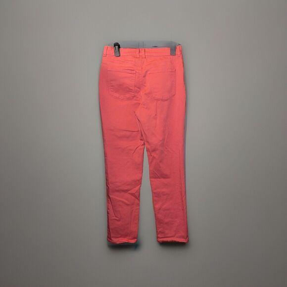 Basic Editions Classic Fit Straight Jeans Women's Size 8 Coral Mid Rise 5-Pocket - Picture 3 of 6